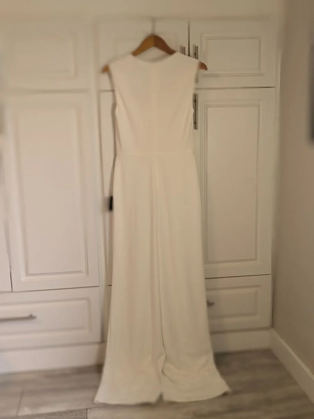 Lulus Enticing Endeavors Ivory Stretch Wide Leg Jumpsuit L Honeymoon Wedding NWT - Picture 5 of 12